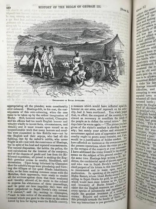 含藏书票！约19世纪后期 英国图史（卷2） 数百幅木版画插图 真皮精装16开 商品图14