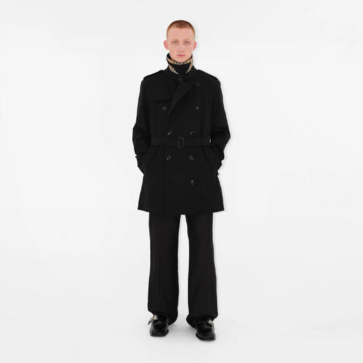 【二】BURBERRY 巴宝莉 男士肯辛顿版型 – 短款 Heritage Trench 风衣 黑色 8079389 A1189 商品图1