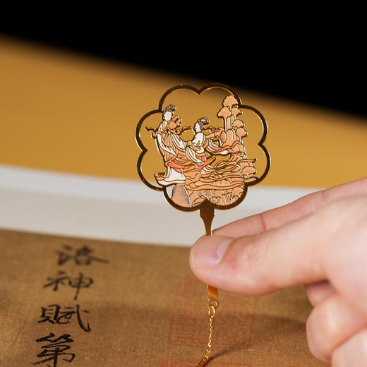 宫扇四大仕女名画金属书签 商品图9