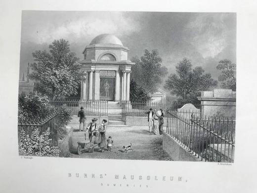 约19世纪后期 彭斯作品集（卷1） 数十幅版画插图 真皮精装16开 商品图7