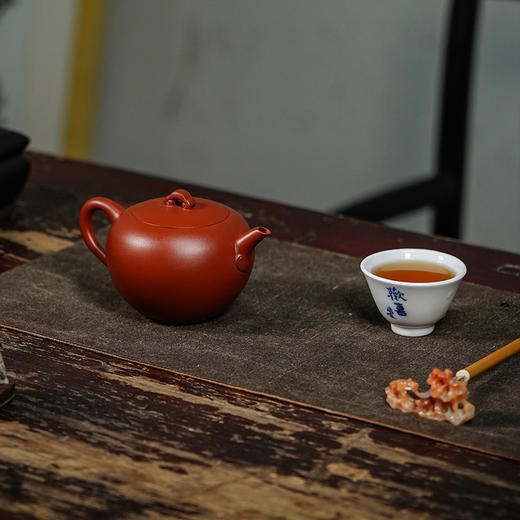 龙德堂陶艺 汤宣武制《融通如意》原矿大红袍 300cc 库存请咨询客服 商品图4