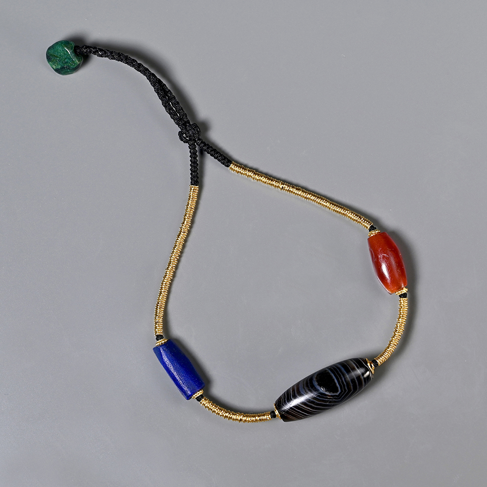 西亚高古缠丝玛瑙“天眼”手串