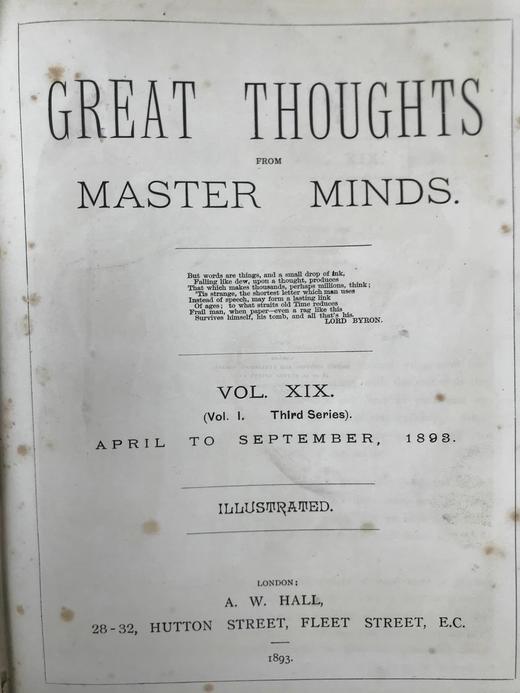1893年 大师的伟大思想 约百幅插图 漆布精装16开 商品图4