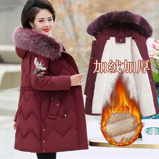 TZF-妈妈装冬装棉衣外套中长款大码加厚羽绒棉服 商品图2