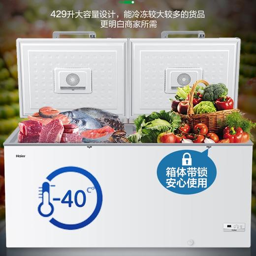 海尔（Haier）冰柜商用大容量429升 超低温冷藏冷冻雪柜 深冷速冻智能控温冷柜BC/BD-429HEM 商品图4