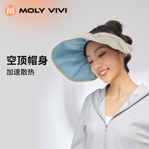 MOLYVIVI春夏新款防晒帽 便携防晒防紫外发箍两用贝壳帽UPF50+ 商品图2