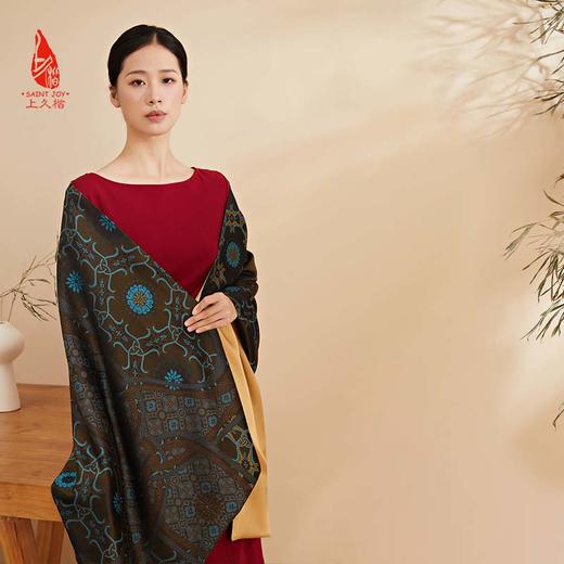 SAINTJOY/上久楷 宋锦双面披肩 如意盘长 CJ13262-1 商品图3