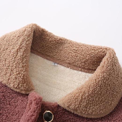 TZF-中老年女装冬装颗粒绒外套羊羔绒棉衣中年妈妈洋气保暖加绒棉袄 商品图8
