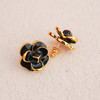 【复古小香风山茶花珐琅耳钉】【珐琅工艺+铜厚镀真黄金+S925银针】【送精致首饰收纳盒】浪漫优雅高级感耳钉H241270758 商品缩略图5