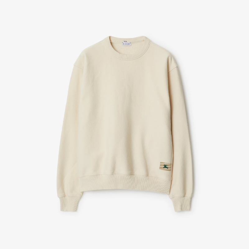 BURBERRY 巴宝莉 男士马术骑士徽标贴花棉质卫衣 米色 8081221 B7348