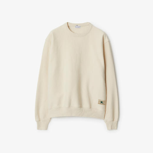 BURBERRY 巴宝莉 男士马术骑士徽标贴花棉质卫衣 米色 8081221 B7348 商品图0