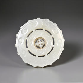 清代和田白玉“时来运转”转心佩