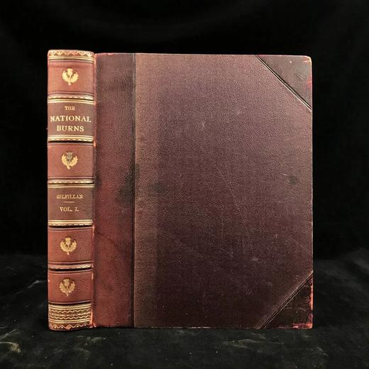 约19世纪后期 彭斯作品集（卷1） 数十幅版画插图 真皮精装16开 商品图0