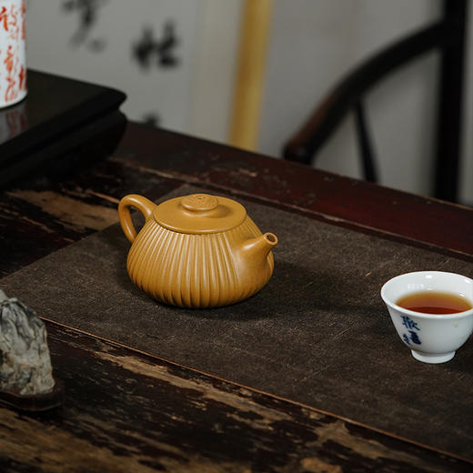龙德堂陶艺 汤宣武制《锦瓢》原矿黄金段 220cc 库存请咨询客服 商品图4