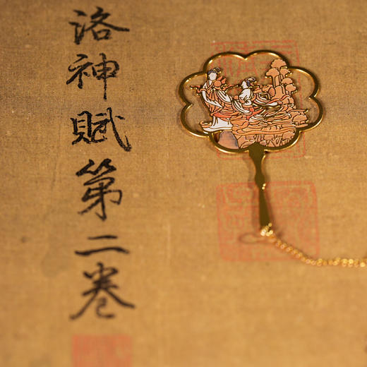 宫扇四大仕女名画金属书签 商品图8