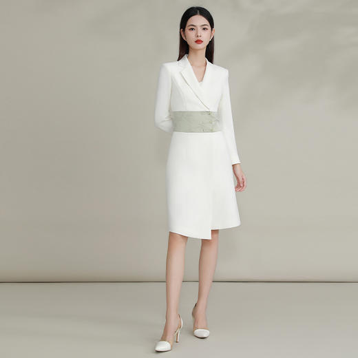 IWY/ 盘扣连衣裙气质修身演讲主持人礼服高级感大气国风西装裙FYQ236 商品图1