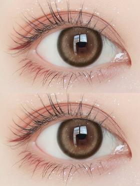 【新款】侵入凌晨棕近视美瞳年抛隐形眼镜0~800度