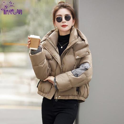 加厚短版羽绒衣女冬2023年新款小个子香风洋派时尚设计感连帽外套 商品图2