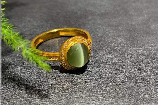 【御珠宫坊】金镶碧玉戒指 商品图3