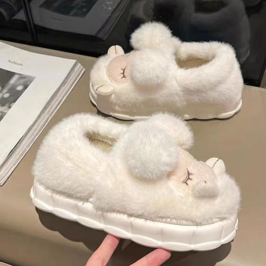 【特价39元】【36-40码】女士可爱包跟棉拖鞋【WG23132W】 商品图2