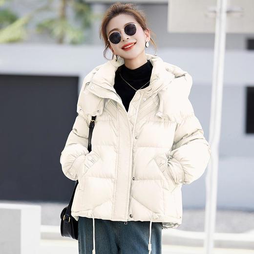 短版羽绒衣女冬季2023新款小个子气质洋派时尚设计感加厚连帽外套 商品图2