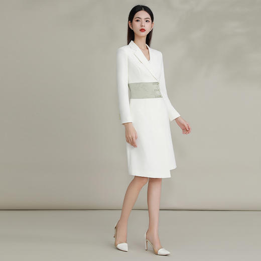 IWY/ 盘扣连衣裙气质修身演讲主持人礼服高级感大气国风西装裙FYQ236 商品图2