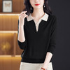 polo针织衫长袖上衣，春装女新款妈妈时尚薄款t恤毛衣打底衫CC-53-5823 商品缩略图3