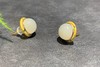 【御珠宫坊】金镶羊脂白玉耳钉 商品缩略图3