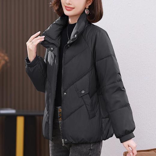 短款羽绒服女冬季2023新款中年妈妈红色羽绒衣保暖轻薄白鸭绒外套 商品图2