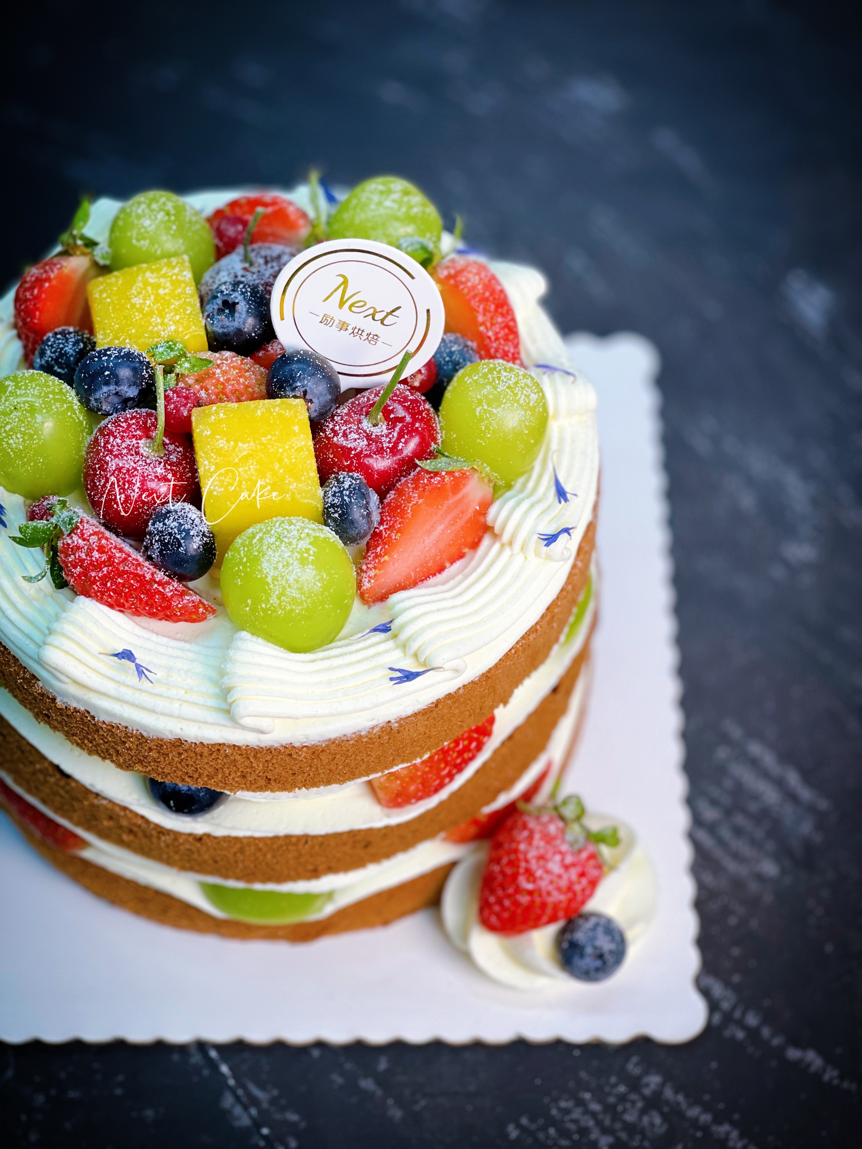 伯爵茶浆果裸蛋糕