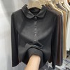 福利款~雀说 翻领保暖内衣双面德绒衬衣打底衫1482 商品缩略图1