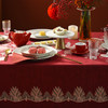红火冰花红色新年方桌布轻奢高级感餐桌客厅氛围感桌布 商品缩略图2