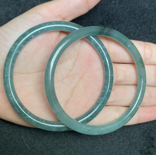 翡翠手镯-蓝水圆条 商品图0