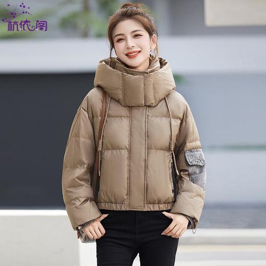 加厚短版羽绒衣女冬2023年新款小个子香风洋派时尚设计感连帽外套 商品图3