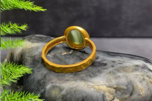 【御珠宫坊】金镶碧玉戒指 商品图2