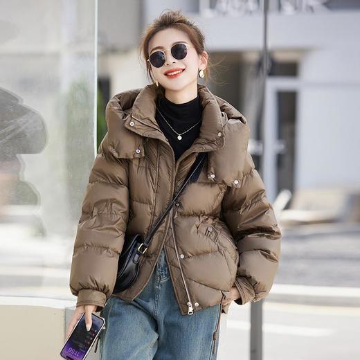 短版羽绒衣女冬季2023新款小个子气质洋派时尚设计感加厚连帽外套 商品图3