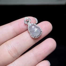 S925翡翠吊坠-桃心扣葫芦