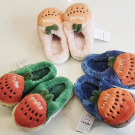 中童丨儿童西瓜棉拖鞋毛绒保暖【WG22660】