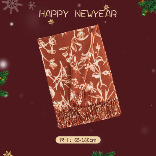福利款~雀说 新年红色格子围巾冬季百搭围巾5480 商品图6
