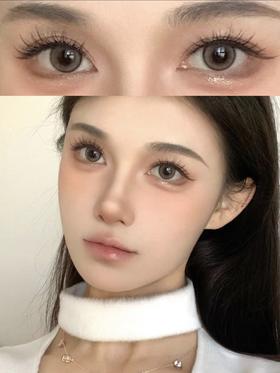 透光光棕14.水灵灵的气质款近视美瞳年抛隐形眼镜0~800度