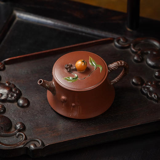 龙德堂陶艺 徐飞制 《雨露枇杷》原矿底槽清 200cc 库存请咨询客服 商品图2