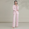 IWY/ 粉色国风主持人西装套装时尚新中式职业装播音年会演讲正装FYCP038 商品缩略图2