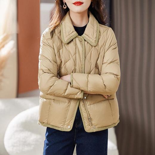 短款羽绒服女冬季2023新款小个子气质时尚洋气轻薄白鸭绒外套 商品图3