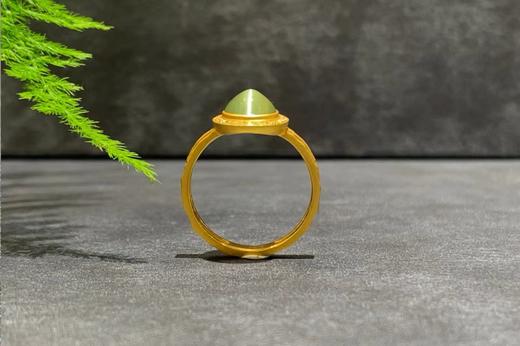 【御珠宫坊】金镶碧玉戒指 商品图1