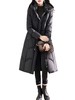 黑色羽绒服女2023年冬季新款气质时尚长款过膝加厚白鸭绒连帽外套 商品缩略图4