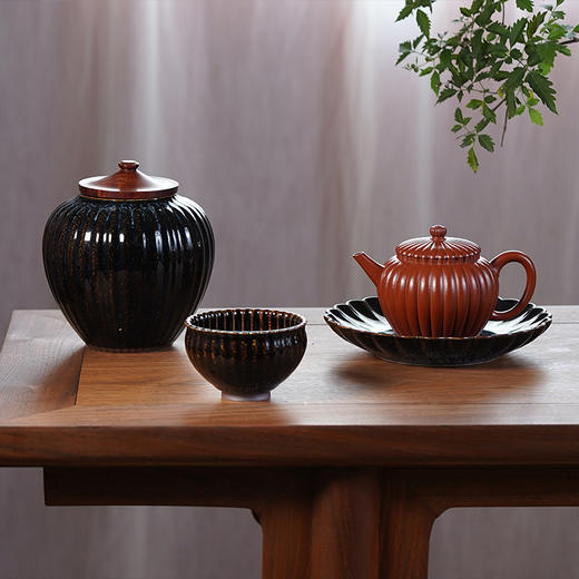 龙德堂陶艺 《菊花三弄》 星月天目茶器 (库存咨询客服) 商品图0
