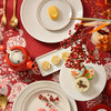 红火冰花红色新年方桌布轻奢高级感餐桌客厅氛围感桌布 商品缩略图3