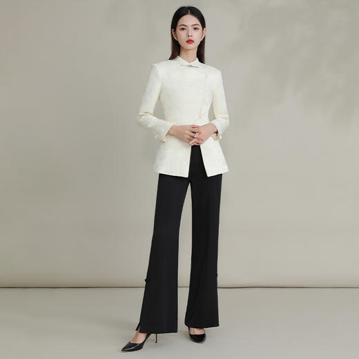 IWY/ 新款设计感新中式套装慵懒阔腿裤西装上衣国风宴会主持人FYC233+FYP232 商品图1