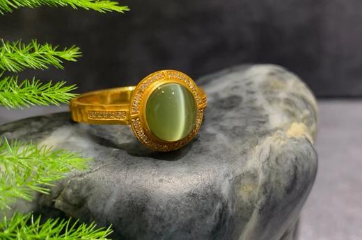 【御珠宫坊】金镶碧玉戒指 商品图4