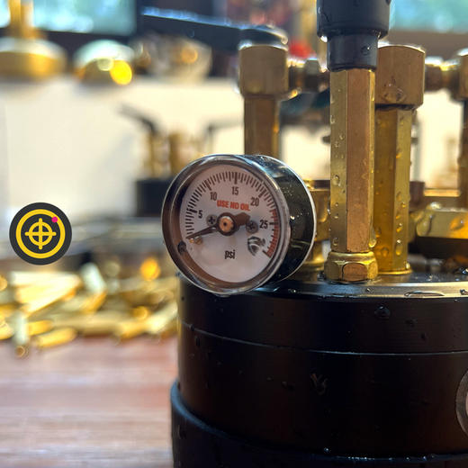 25mm微型压力表气化酒精炉配件30psi 测压表 轴向迷你型压力表 商品图0